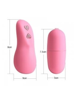 Ovetto Vibrante  Wireless Rosa Cuore 10 Funzioni