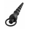 Vibratore Anale VIBRATING SILICONE ANAL BEADS BLACK
