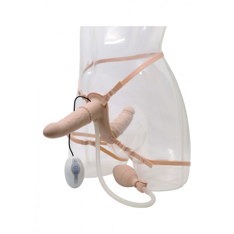 Strap-On Doppio Gonfiabile Con Vibrazione Col. Carne Strap-On Doppio Gonfiabile Con Vibrazione Col. Carne