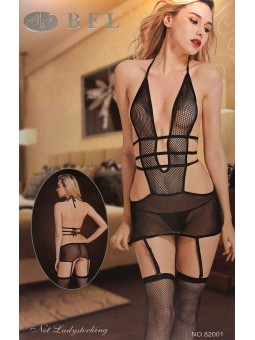 VESTITINO INTIMO SEXY NERO RETE TRASPARENTE UNICA TAGLIA